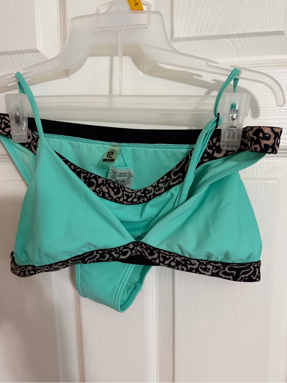 FOX  bikini - Mint Green Bikini with fox Trim - Women's Intimates, XL